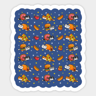 Fast Food Cats in Space Sticker